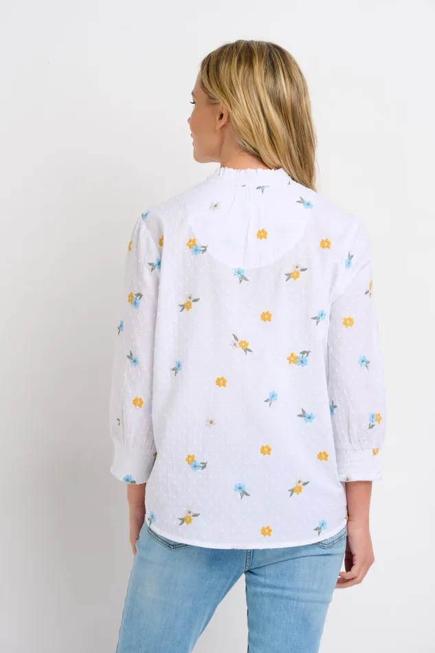 Women Brakeburn Shirts OffWhite Embroidered Noa Blouse