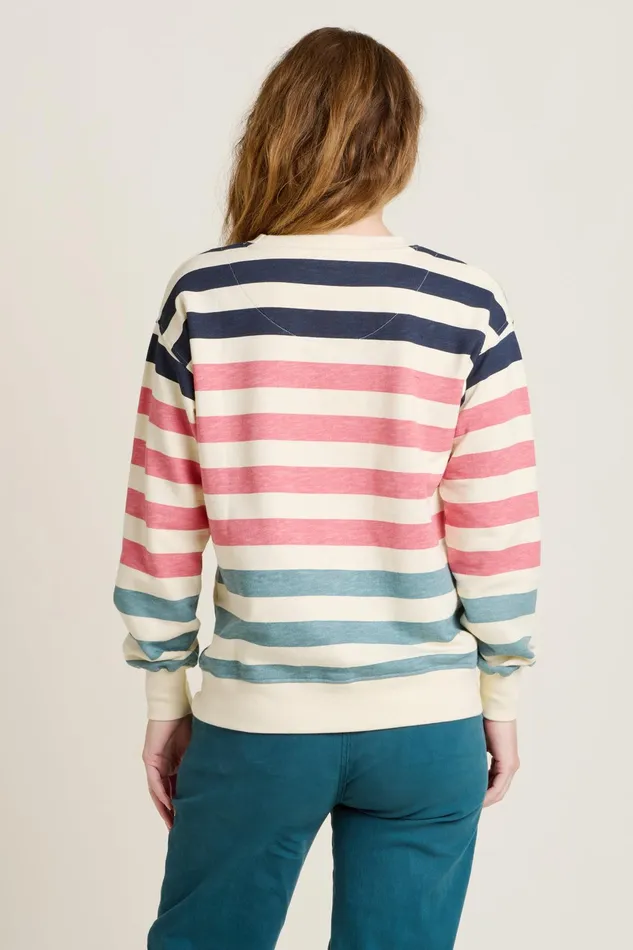 Women Brakeburn Sweatshirts And Hoodies Multicoloured Stripe Crew Neck Sweatshirt