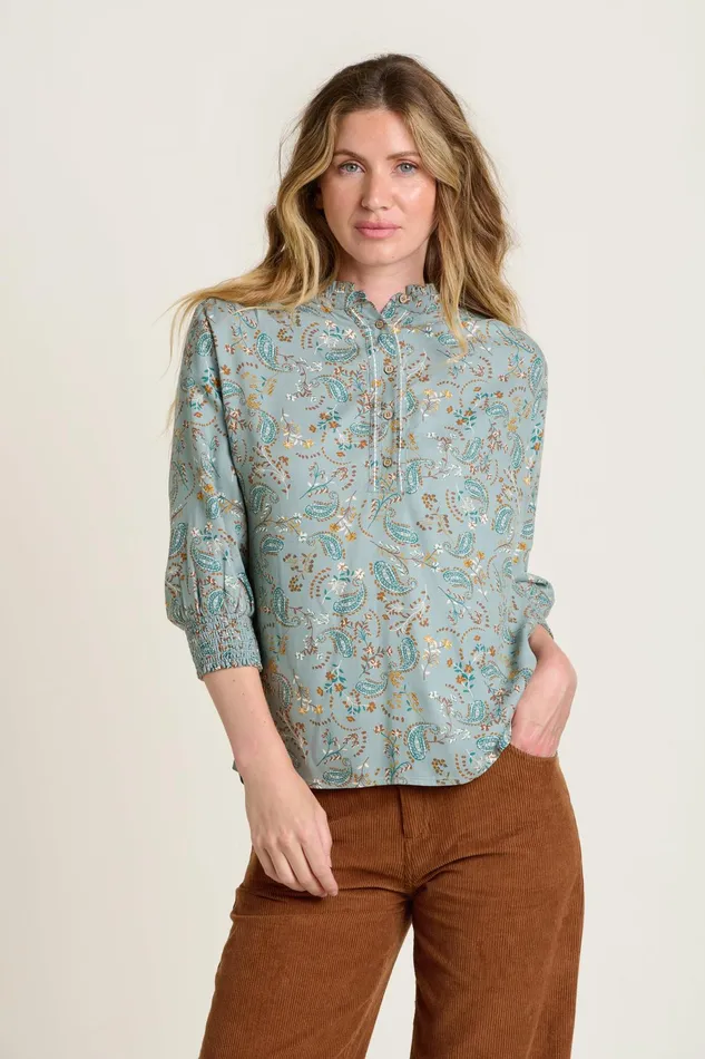 Women Brakeburn Tops TShirts And Vests Green Mia Blouse
