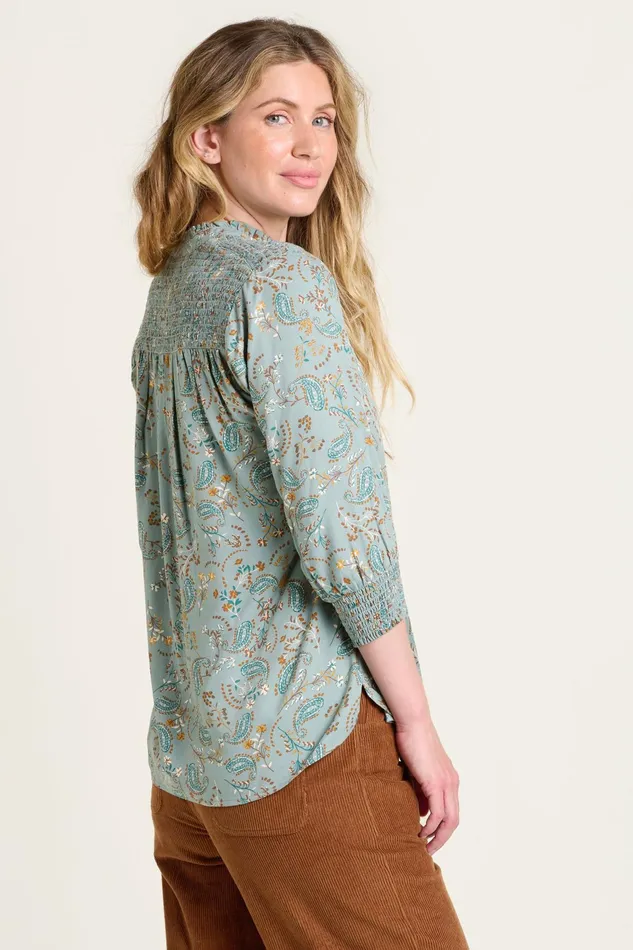 Women Brakeburn Tops TShirts And Vests Green Mia Blouse