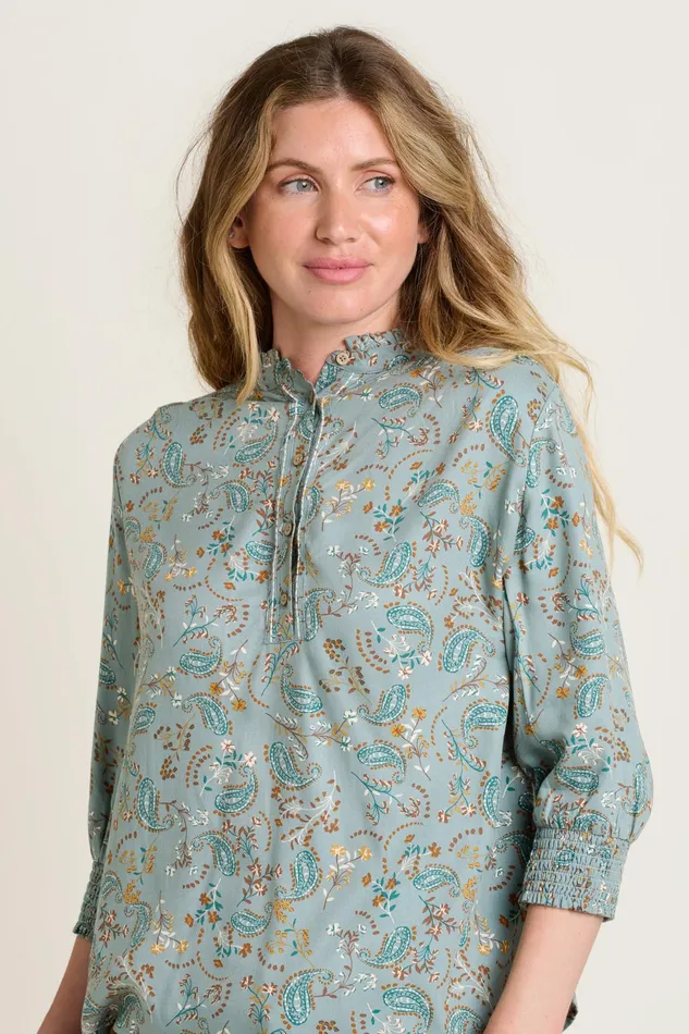 Women Brakeburn Tops TShirts And Vests Green Mia Blouse
