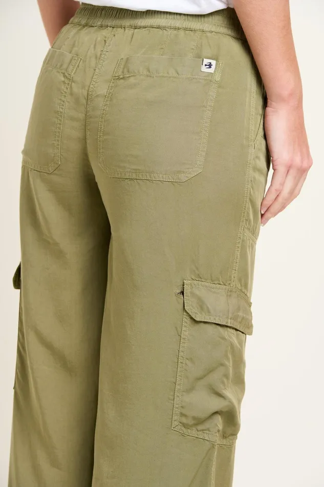 Women Brakeburn Trousers Skirts and Shorts Khaki Wide Leg Side Pocket Trouser