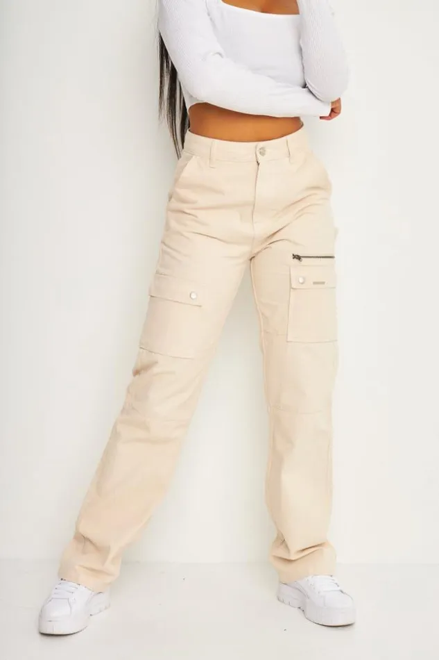 Women Brentiny Cargo Trousers In Beige Beige Brentiny Paris Pants