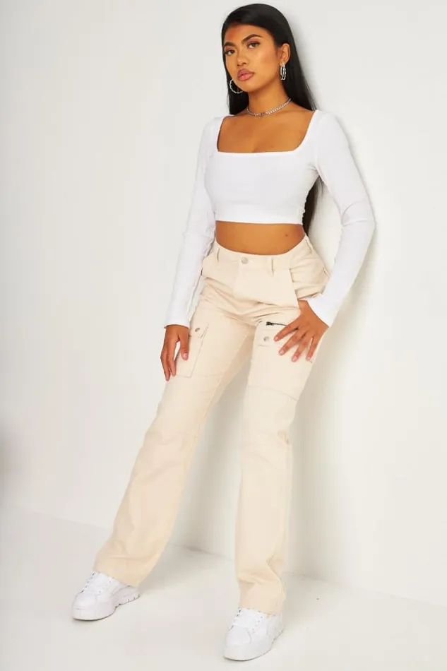 Women Brentiny Cargo Trousers In Beige Beige Brentiny Paris Pants