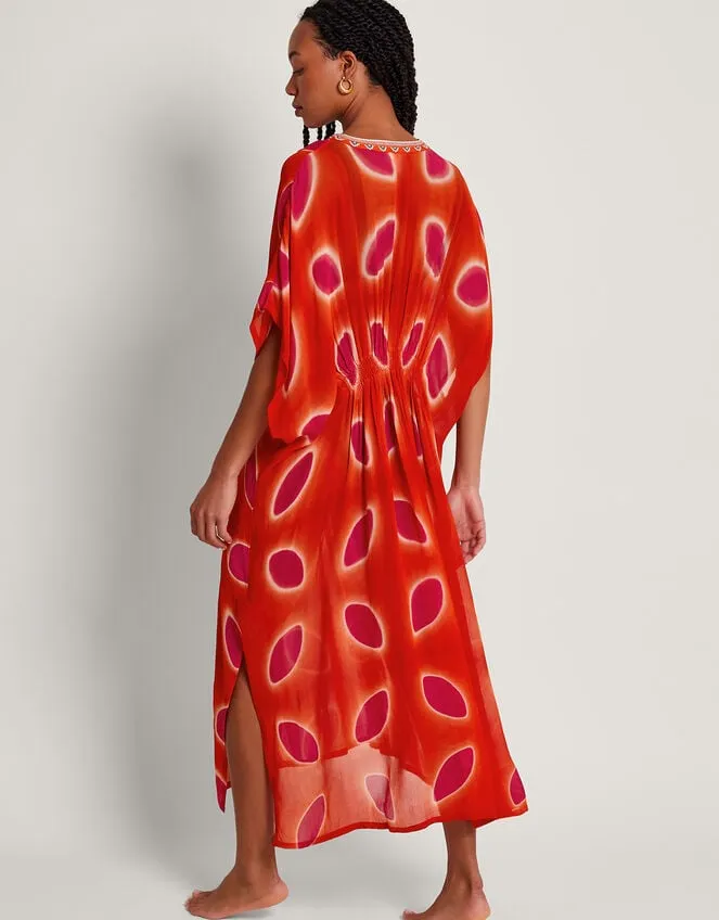 Women Calypso Petal Kaftan Red Monsoon Beachwear and Swimwear