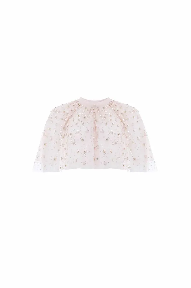 Women Capes Needle and Thread Maybelle Sequin Short Cape Pink