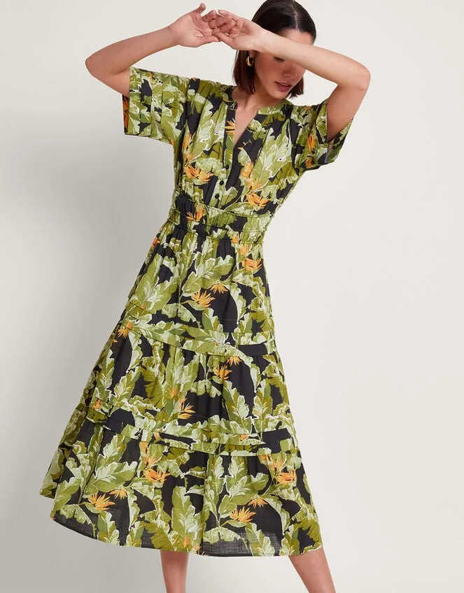Women Carmina Print Dress Black Monsoon Dresses