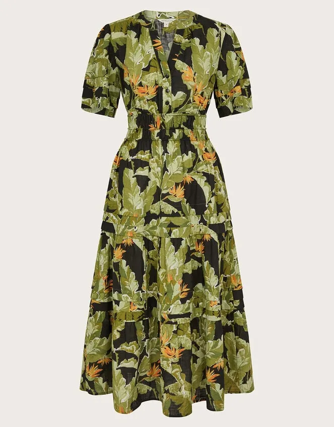 Women Carmina Print Dress Black Monsoon Dresses