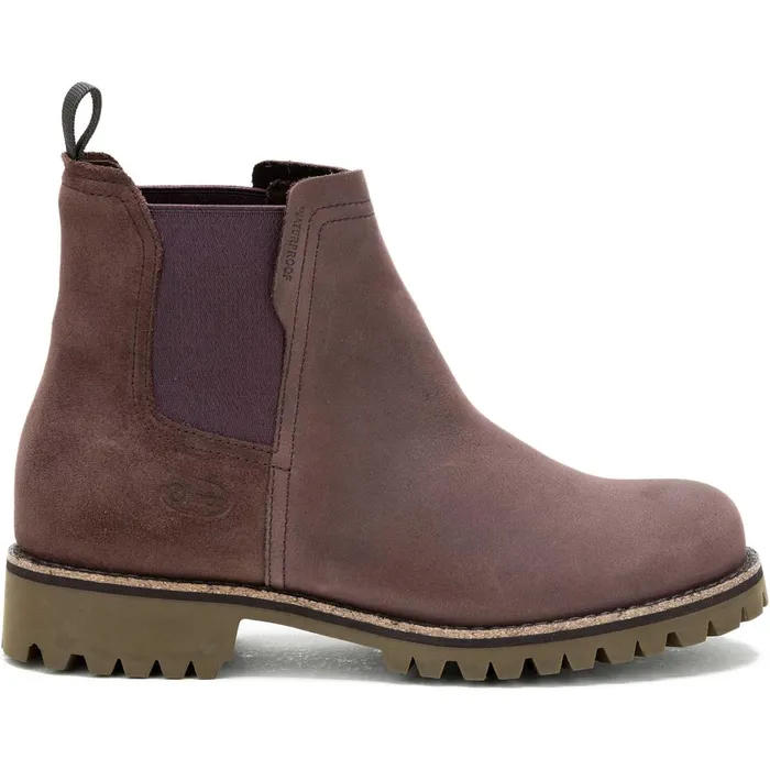 Women Chaco Boots Fields Chelsea Waterproof Boot Chocolate Merlot