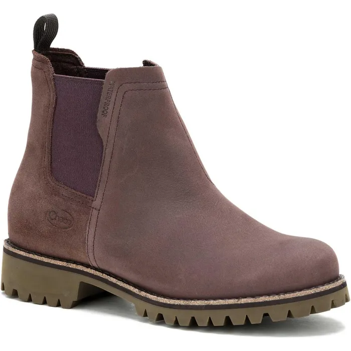 Women Chaco Boots Fields Chelsea Waterproof Boot Chocolate Merlot