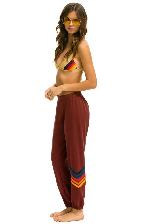 Women CHEVRON 2 SWEATPANTS 8211 CLARET Aviator Nation Sweatpants