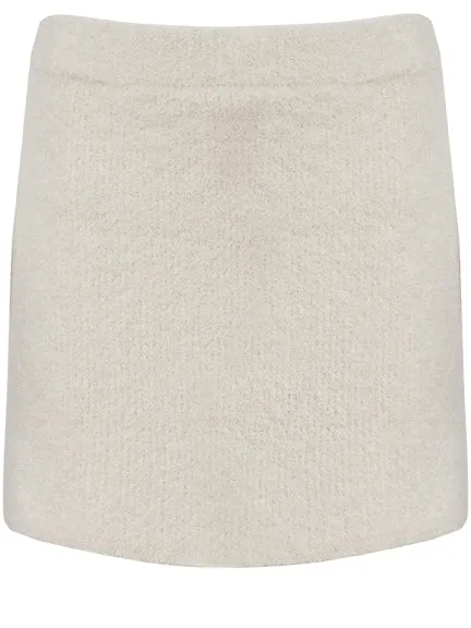 Women Clea 8211 Chloe Boucle Skirt In White Chalk The UNDONE Skirts
