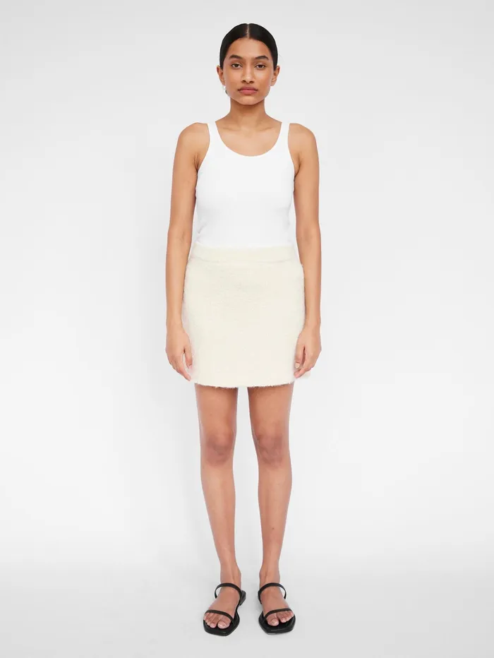 Women Clea 8211 Chloe Boucle Skirt In White Chalk The UNDONE Skirts