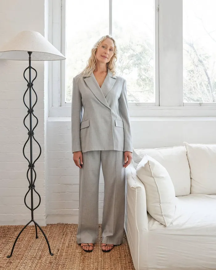 Women Clea 8211 Mateo DB Blazer In Grey The UNDONE Jackets