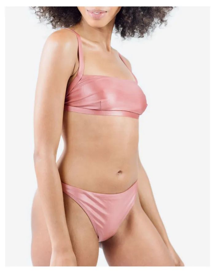 Women Clem Swimwear Mae Bikini Bottom Rose Gold Madewell Swim