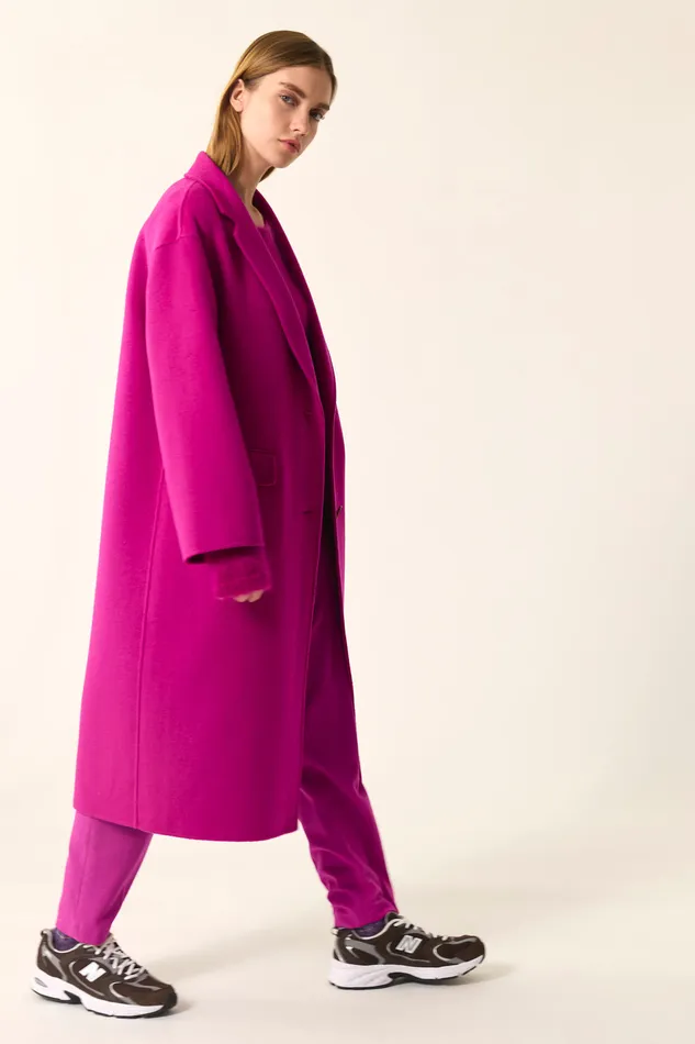 Women Coat Neron Lupin Manteau Laine Rose Des Petits Hauts Suits