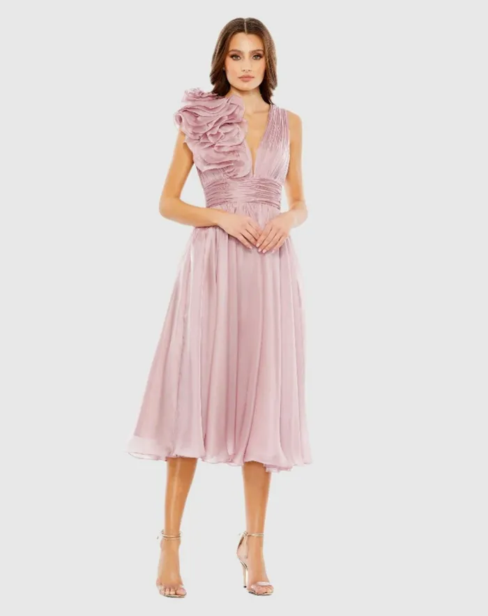 Women Cocktail Dresses Mac Duggal Pink Sleeveless Chiffon ALine Tea Length Cocktail Dress Rose Women Cocktail Dresses Mac Duggal Pink Sleeveless Chiffon ALine Tea Length Cocktail Dress Rose