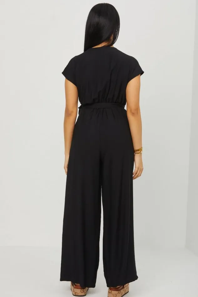 Women Combinaison Pantalon Noire Dcollet Crois A Nou Black Brentiny Paris Playsuits Women Combinaison Pantalon Noire Dcollet Crois A Nou Black Brentiny Paris Playsuits