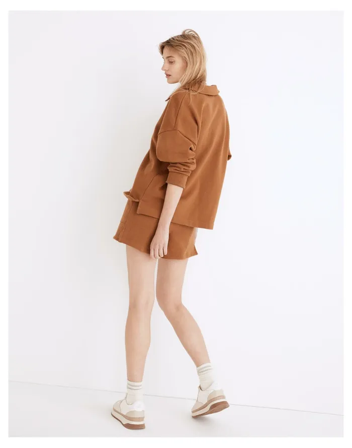 Women Cotton Hemp Oversized Polo Sweatshirt Dried Acorn Madewell Sweatshirts and Sweatpants Women Cotton Hemp Oversized Polo Sweatshirt Dried Acorn Madewell Sweatshirts and Sweatpants