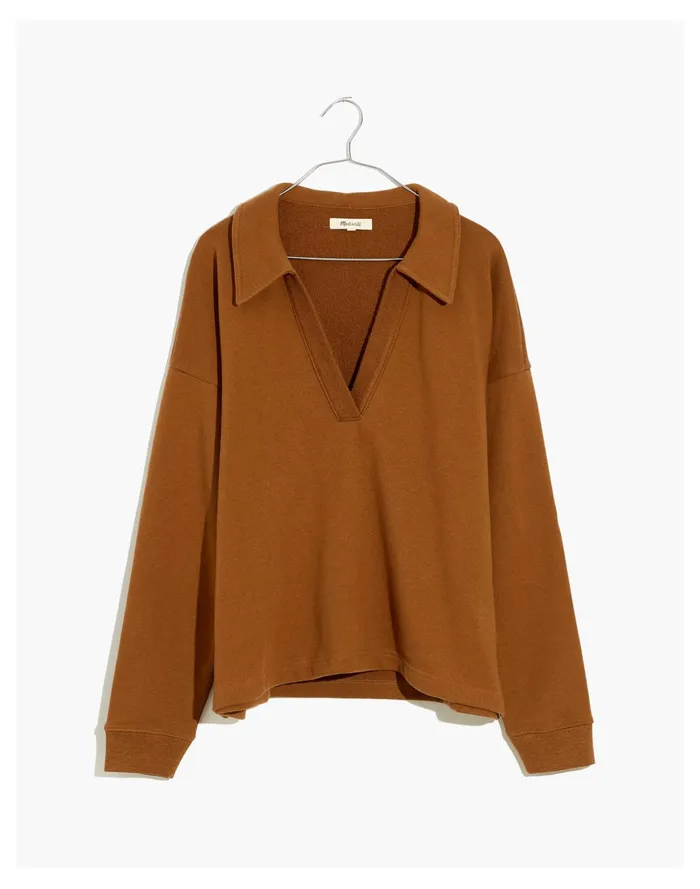 Women Cotton Hemp Oversized Polo Sweatshirt Dried Acorn Madewell Sweatshirts and Sweatpants Women Cotton Hemp Oversized Polo Sweatshirt Dried Acorn Madewell Sweatshirts and Sweatpants