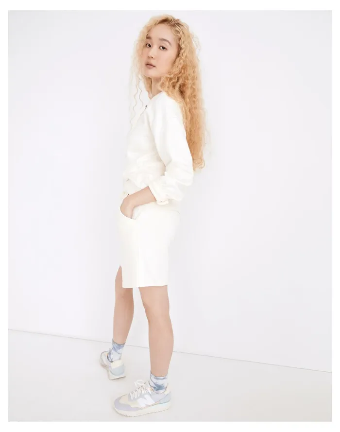 Women Cotton Hemp Pull On Sweatshorts Antique Cream Madewell Sweatshirts and Sweatpants Women Cotton Hemp Pull On Sweatshorts Antique Cream Madewell Sweatshirts and Sweatpants