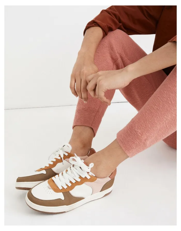 Women Court Sneakers In Nubuck And Recycled Leather Warm Umber Multi Madewell Sneakers Women Court Sneakers In Nubuck And Recycled Leather Warm Umber Multi Madewell Sneakers
