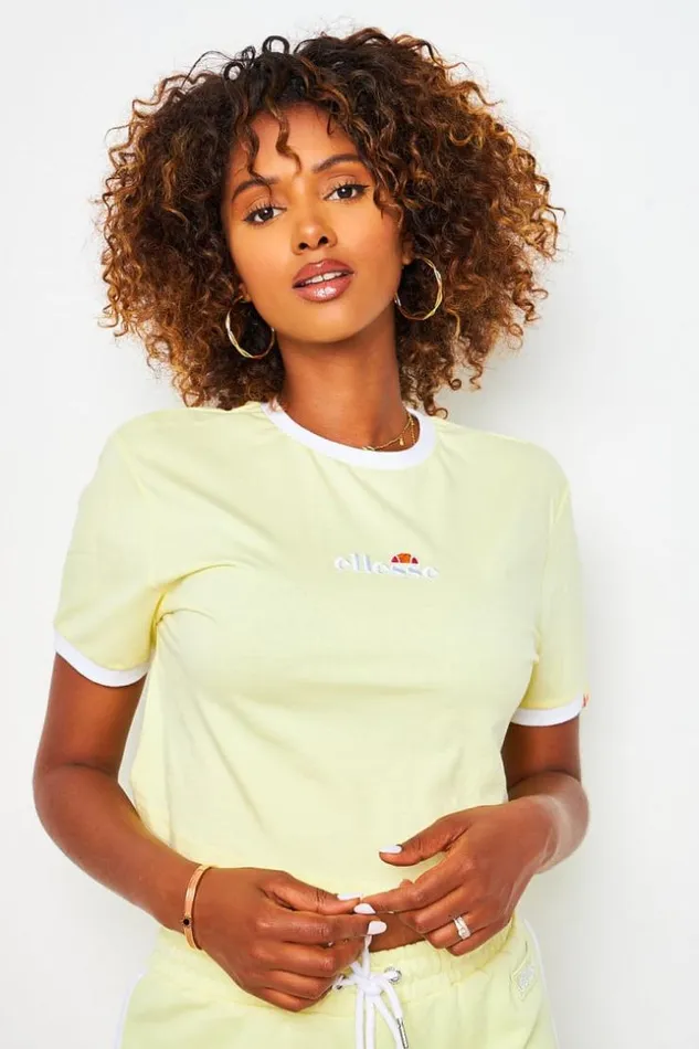 Women Crop Top Derla Jaune Ellesse 8211 Sgj11884 Yellow Brentiny Paris TShirts