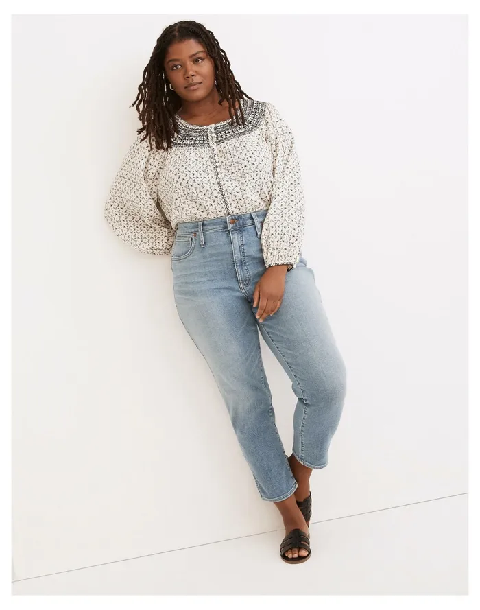 Women Curvy Stovepipe Jeans In Euclid Wash Euclid Wash Madewell Jeans