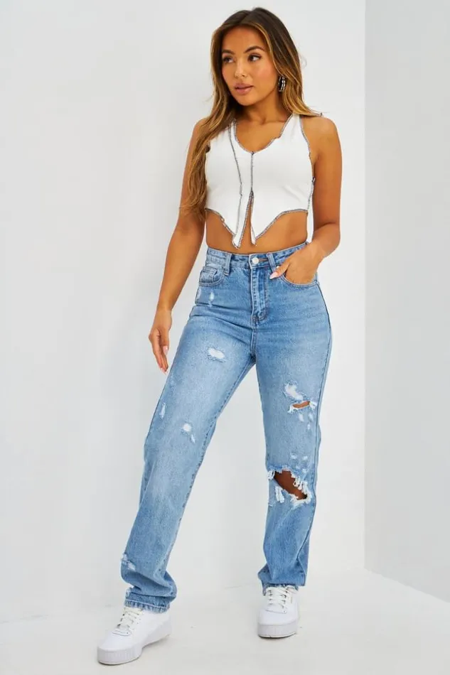 Women Dbardeur Blanc Nouer Col Rabat White Brentiny Paris Top And Tank Tops
