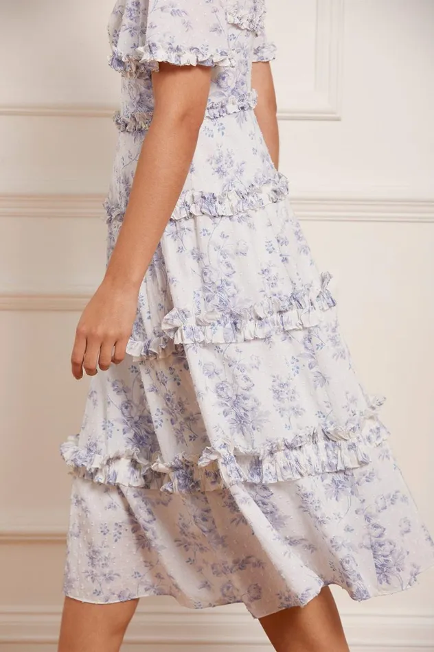 Women Day Dresses Needle and Thread Rambling Roses Cotton Midaxi Dress Multi