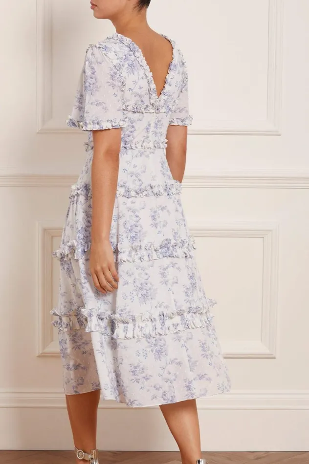Women Day Dresses Needle and Thread Rambling Roses Cotton Midaxi Dress Multi