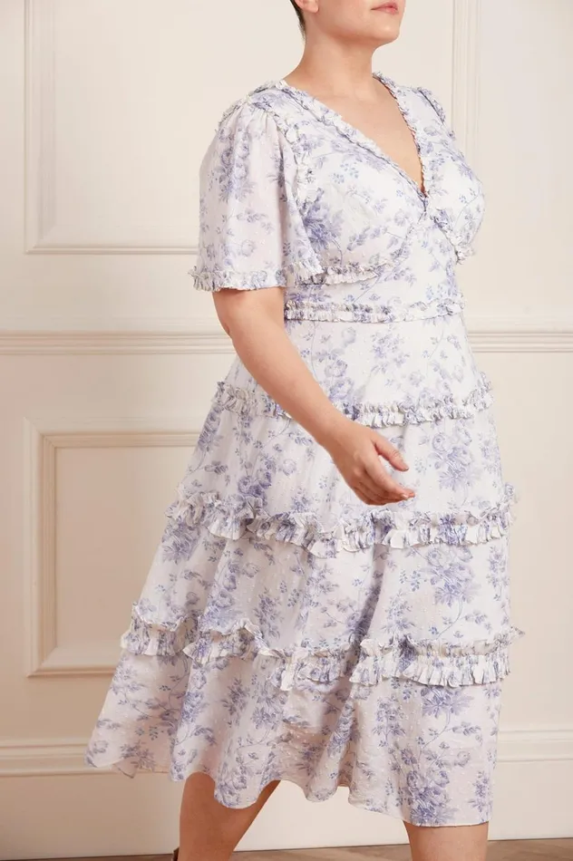Women Day Dresses Needle and Thread Rambling Roses Cotton Midaxi Dress Multi