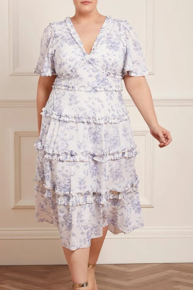 Women Day Dresses Needle and Thread Rambling Roses Cotton Midaxi Dress Multi