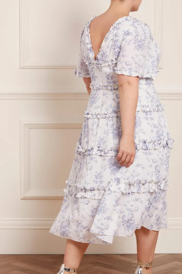 Women Day Dresses Needle and Thread Rambling Roses Cotton Midaxi Dress Multi