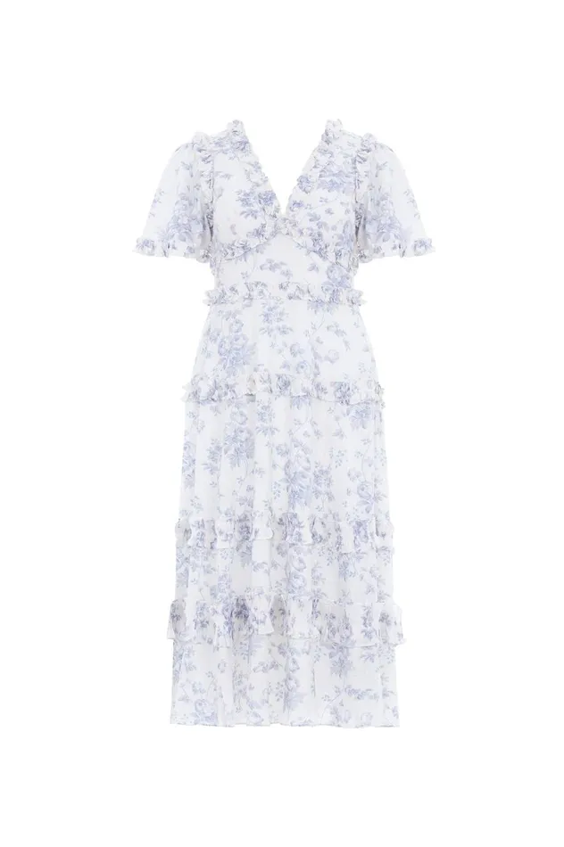 Women Day Dresses Needle and Thread Rambling Roses Cotton Midaxi Dress Multi