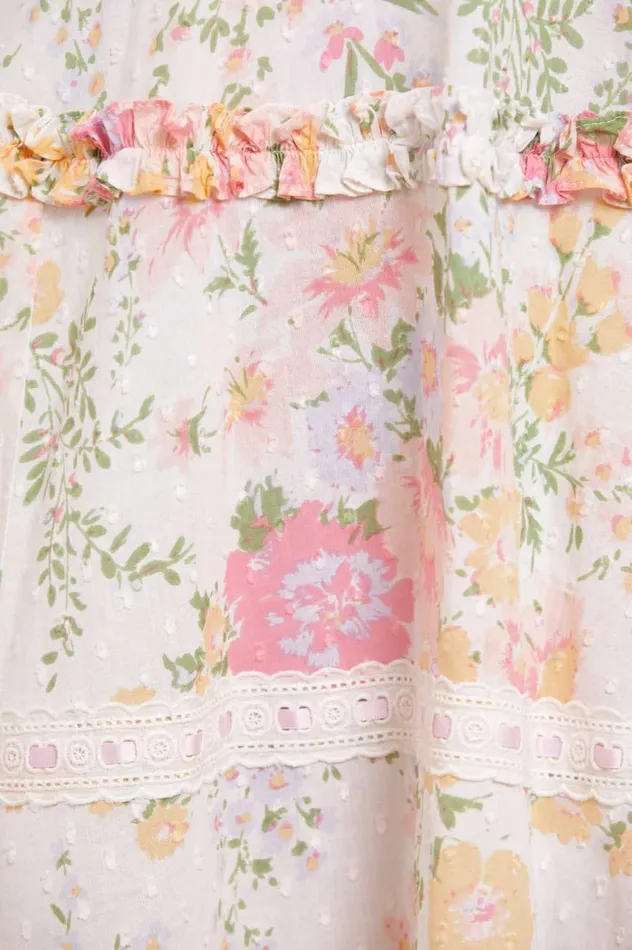 Women Day Dresses Needle and Thread Sunrise Bloom Cotton Ribbon Ankle Gown Multi