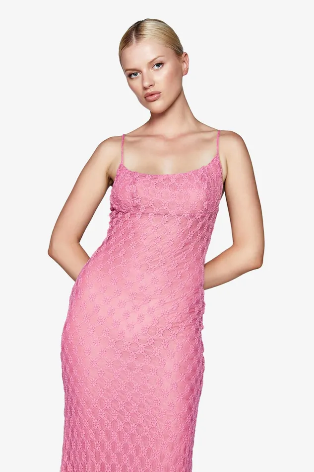 Women Day To Night Dresses Bardot Adoni Mesh Midi Dress In Lili Pink Lili Pink Women Day To Night Dresses Bardot Adoni Mesh Midi Dress In Lili Pink Lili Pink