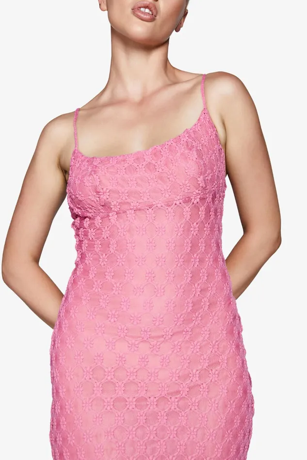 Women Day To Night Dresses Bardot Adoni Mesh Midi Dress In Lili Pink Lili Pink Women Day To Night Dresses Bardot Adoni Mesh Midi Dress In Lili Pink Lili Pink