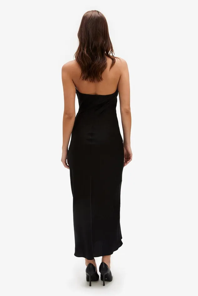 Women Day To Night Dresses Bardot Casette Strapless Slip Dress In Black Black Women Day To Night Dresses Bardot Casette Strapless Slip Dress In Black Black