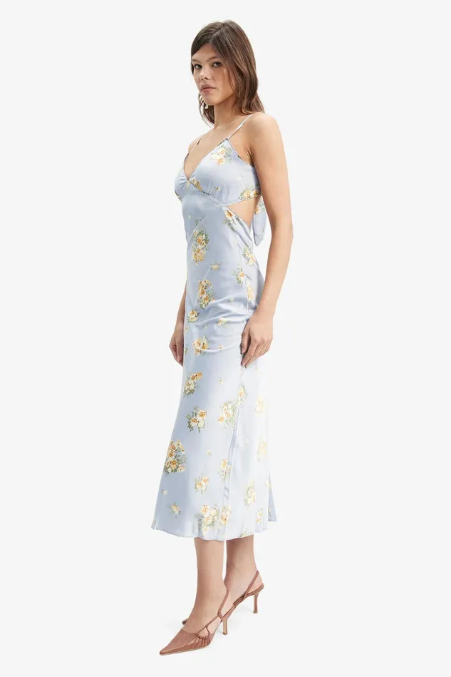 Women Day To Night Dresses Bardot Malinda Slip Dress In Baby Blue Floral Baby Blue Floral Women Day To Night Dresses Bardot Malinda Slip Dress In Baby Blue Floral Baby Blue Floral