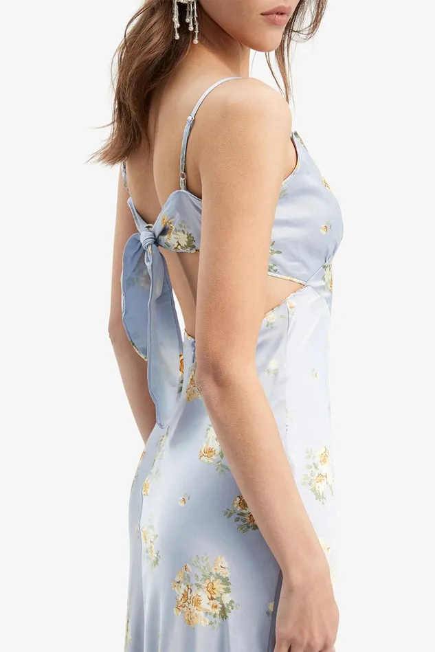 Women Day To Night Dresses Bardot Malinda Slip Dress In Baby Blue Floral Baby Blue Floral Women Day To Night Dresses Bardot Malinda Slip Dress In Baby Blue Floral Baby Blue Floral
