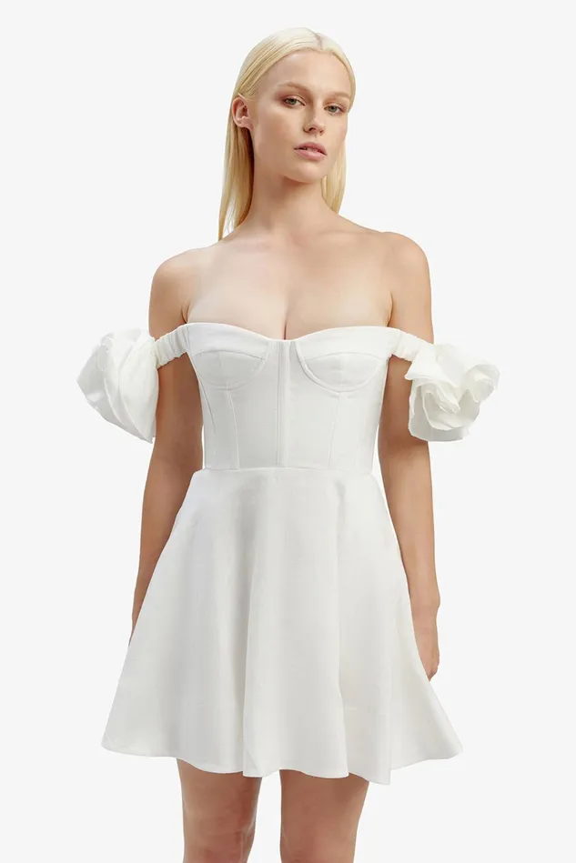 Women Day To Night Dresses Bardot Sigma Mini Dress In Orchid White Orchid White Women Day To Night Dresses Bardot Sigma Mini Dress In Orchid White Orchid White
