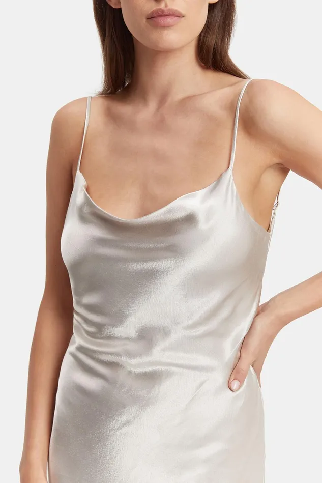 Women Day To Night Dresses Bardot Trina Slip Dress In Oyster Oyster
