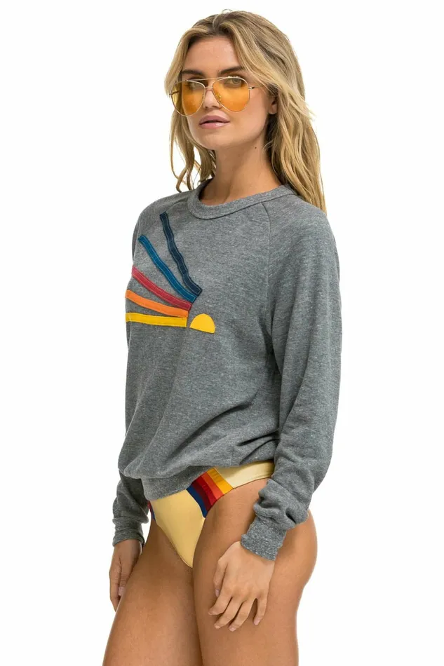 Women DAYDREAM SWEATSHIRT 8211 HEATHER GREY Aviator Nation UnisexCrewSweatshirt Women DAYDREAM SWEATSHIRT 8211 HEATHER GREY Aviator Nation UnisexCrewSweatshirt