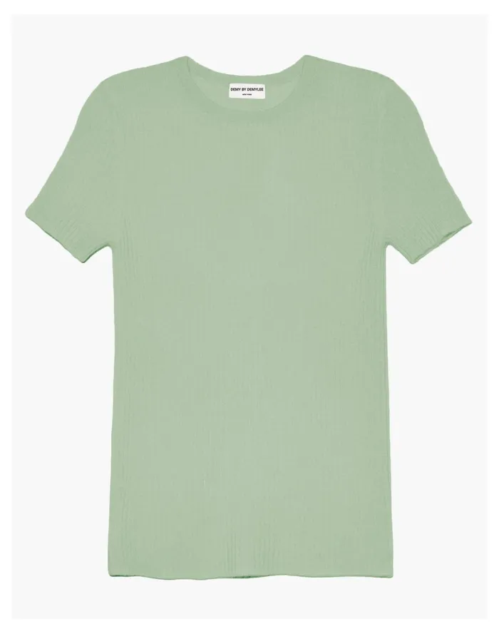 Women DEMY BY DEMYLEE Cashmere Naima Rib Sweater Top Light Green Madewell Sweaters Women DEMY BY DEMYLEE Cashmere Naima Rib Sweater Top Light Green Madewell Sweaters