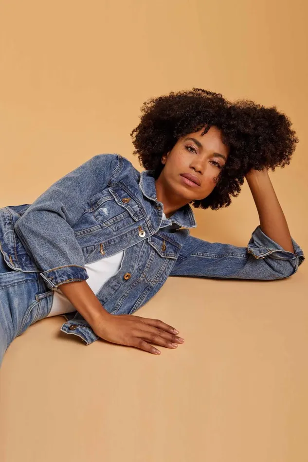 Women Denim Distressed Denim Jacket Roman Jackets