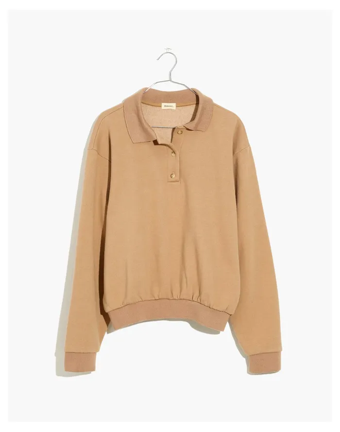 Women Donni Vintage Fleece Polo Sweatshirt Camel Madewell Sweatshirts and Sweatpants Women Donni Vintage Fleece Polo Sweatshirt Camel Madewell Sweatshirts and Sweatpants