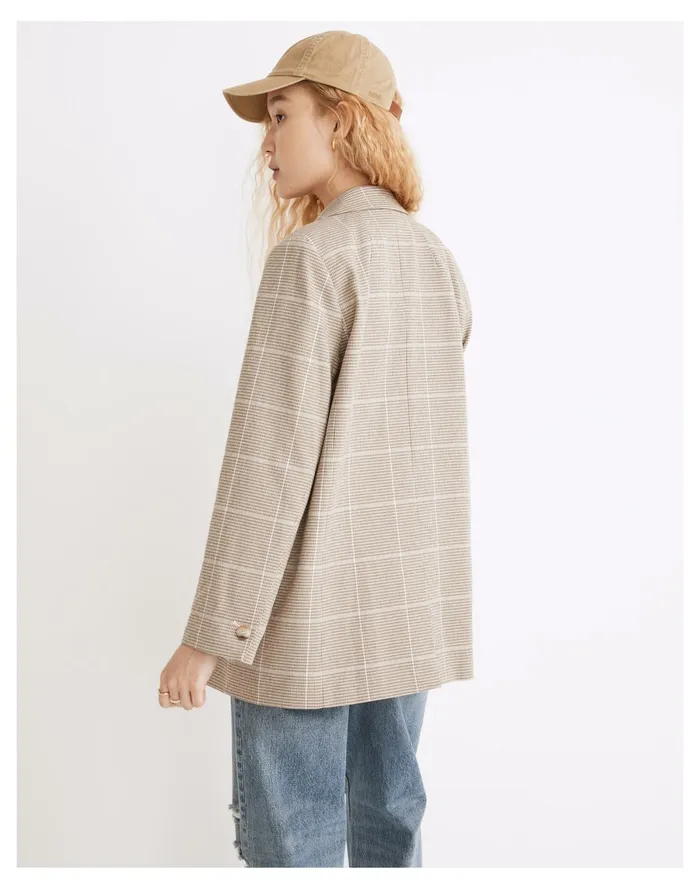 Women Dorset Blazer In Windowpane Distant Surplus Madewell Jackets Women Dorset Blazer In Windowpane Distant Surplus Madewell Jackets