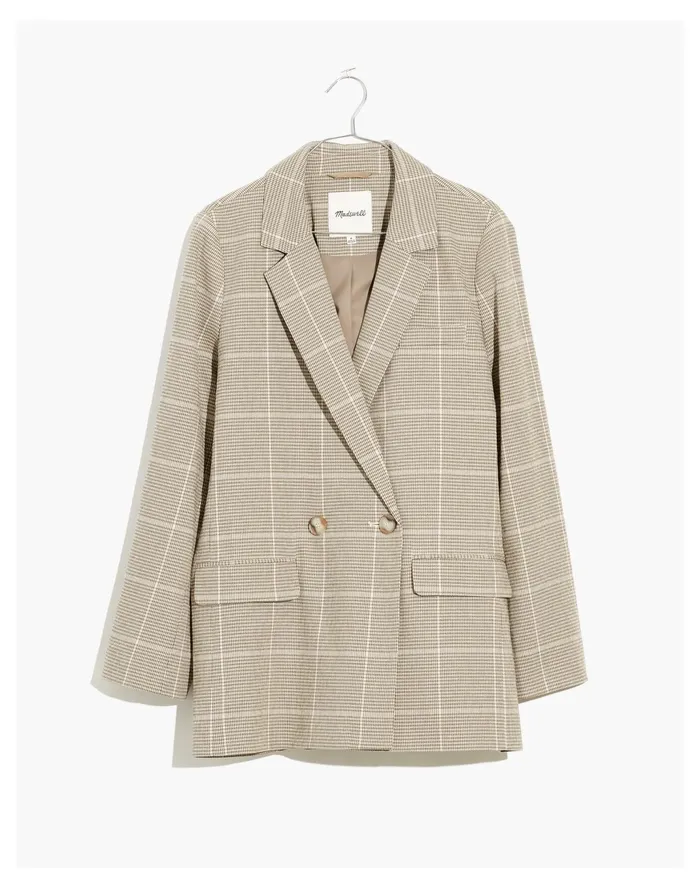 Women Dorset Blazer In Windowpane Distant Surplus Madewell Jackets Women Dorset Blazer In Windowpane Distant Surplus Madewell Jackets