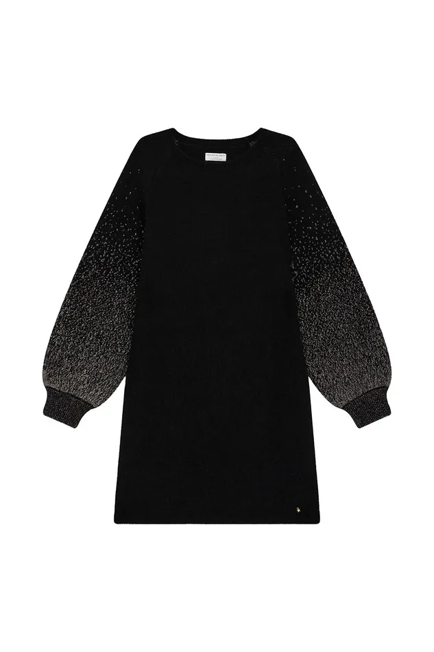 Women Dress Barty Noir Robe En Laine Et Mohair Avec Lurex Noir Des Petits Hauts Dresses and Skirts
